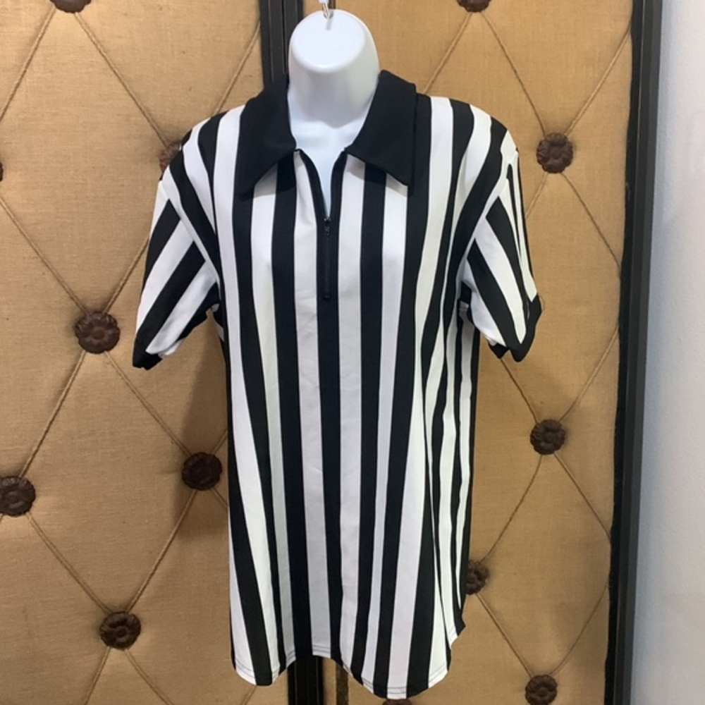 Team Work Stripe Shirt Referee Size Med Stadium on‎ Back Halloween